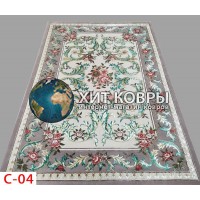 Тибетский ковер Ручная работа 150 линий С-04 Крем-розовый